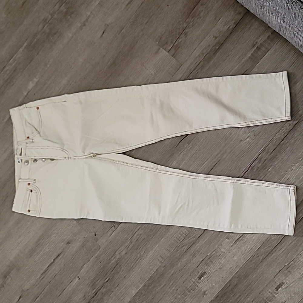 REDONE HIGH RISE ANKLE CROP JEAN